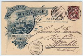 1891: BRAUEREI "STEINHOF" - Liebhaberkarte vom Feinsten !