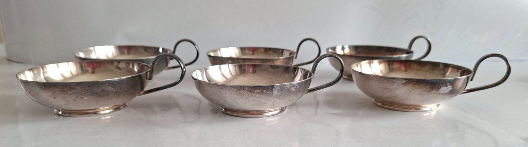 Tazze: 6er Set vintage Spring Glacé- Eisschalen Versilbert – Usato da Opfikon venduto da Diversamente 1