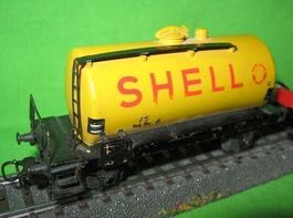 DB Kesselwagen Shell Märklin ANTIK von 1952-54 fehlt L Zu9SA
