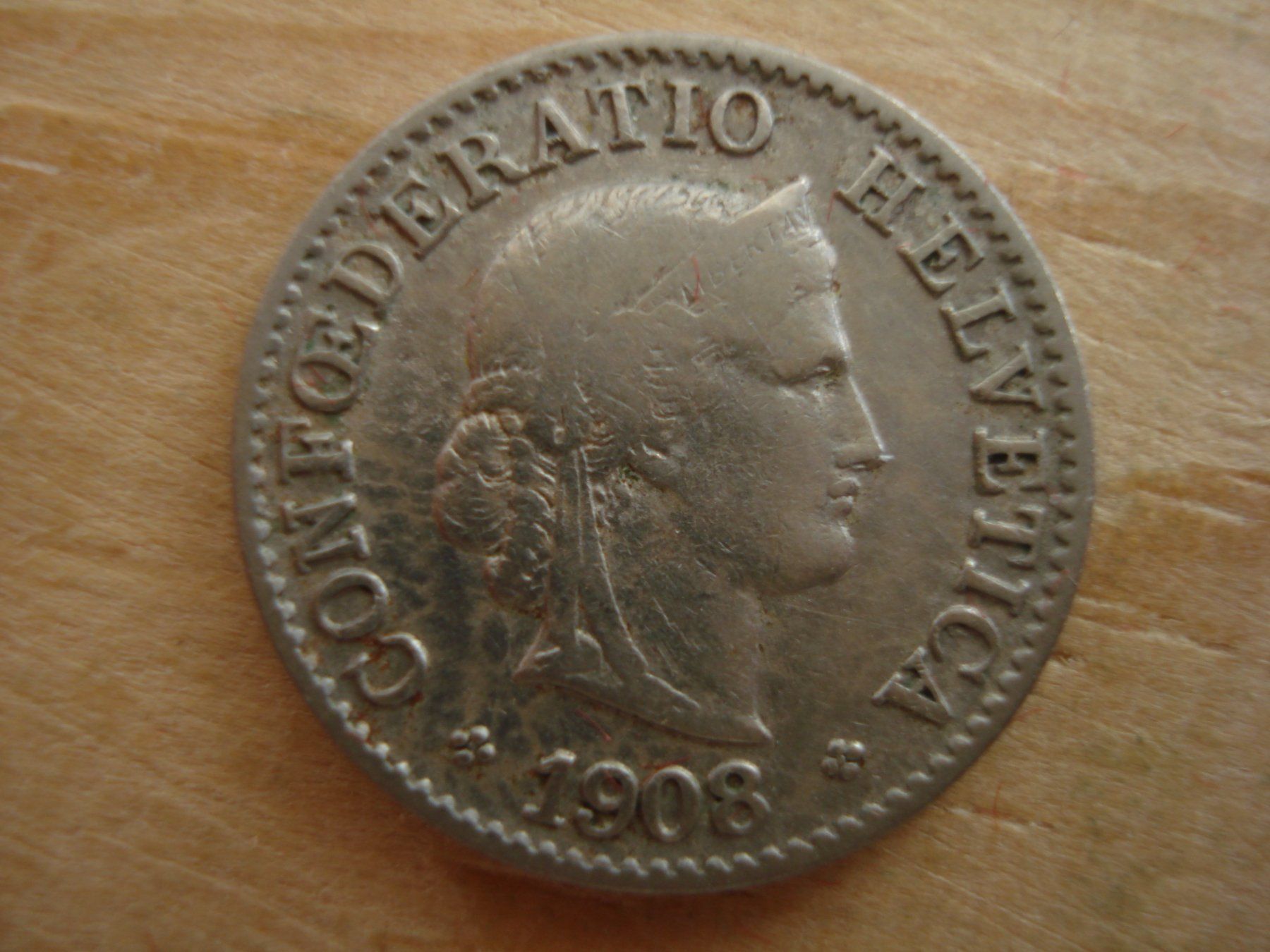 Tutti le monete: (S1) 5 Rappen 1908 – Usato da Erlach venduto da Net-Coins