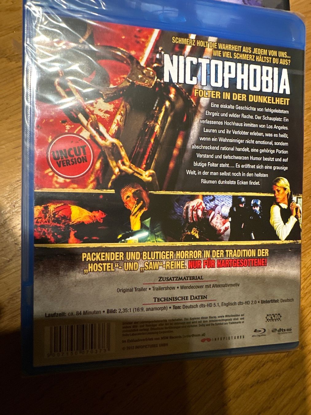 Tutti i DVDs: Nicto Phobia Bluray, OVP, NSM – Nuovo e nell'imballaggio originale da Benken ZH venduto da Audi-erich 1
