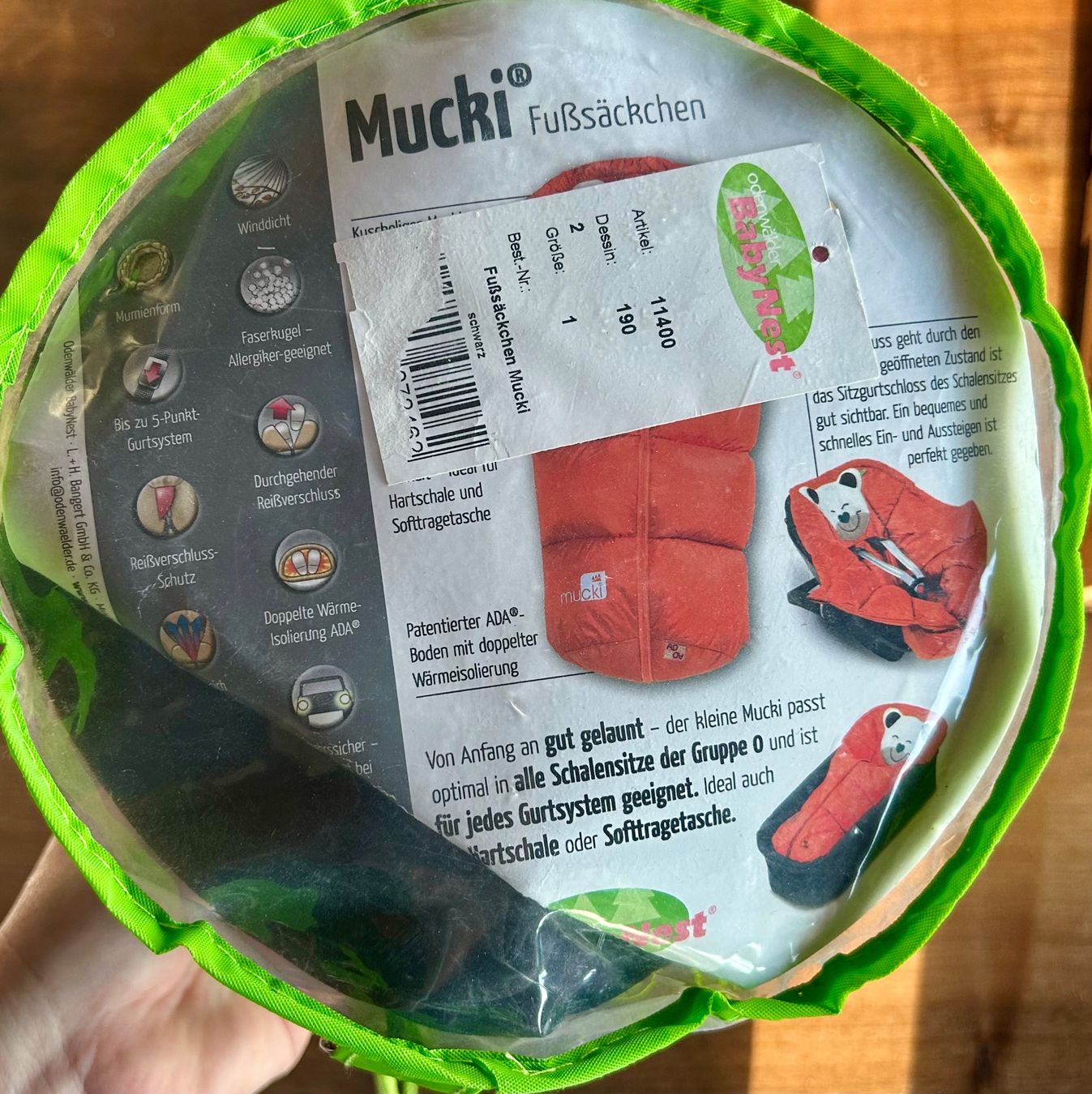 Odenwälder Sacchi a pelo: Fusssack Odenwälder BabyNest – Usato da Riedholz venduto da Abendsonne 4