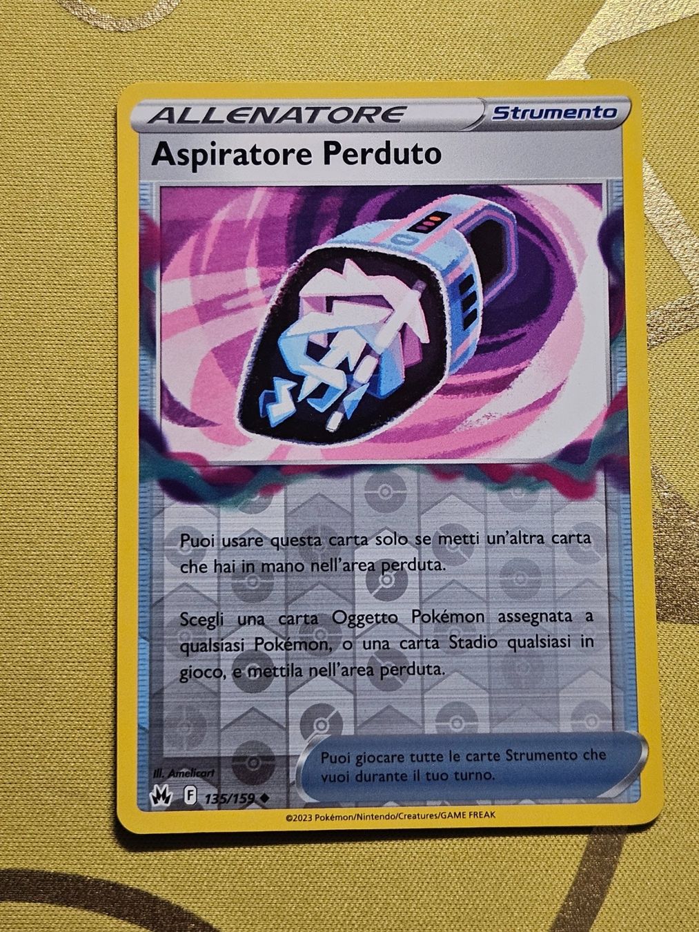 Pokémon Carte collezionabili: Crown Zenith - Aspiratore Perduto 135/159 – Usato da Bellinzona venduto da Pokemarco