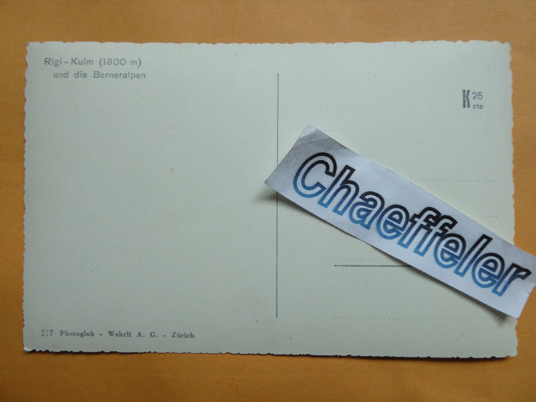 Cartoline postali: Rigi - Kulm, und die Berneralpen. – Nuovo (secondo la descrizione) da Zürich venduto da Chaeffeler 1