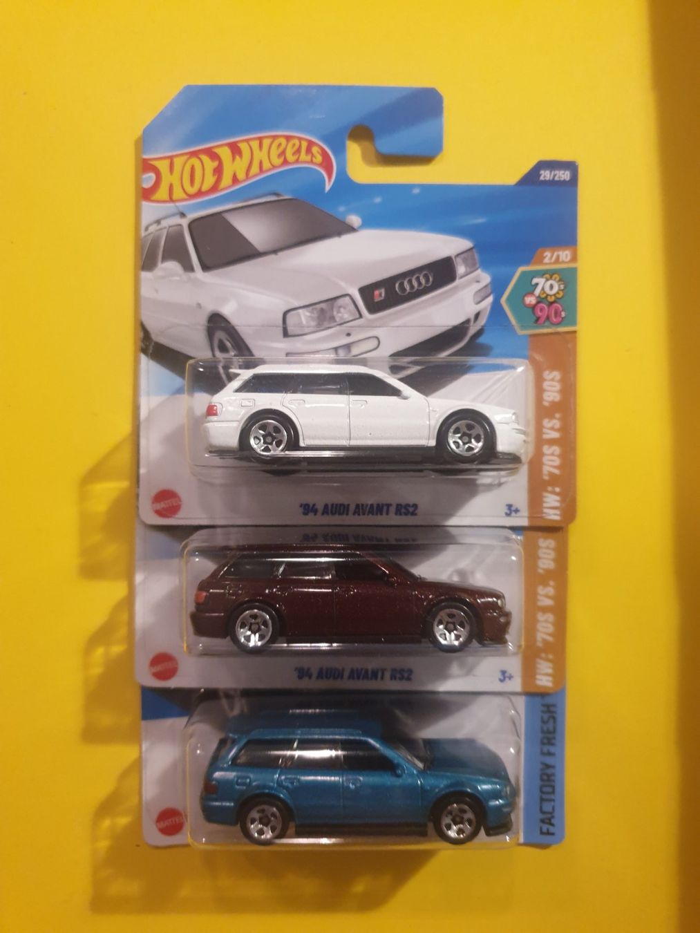 Hot Wheels Modellautos: 3 x Hot Wheels '94 AUDI AVANT RS2 – Neu und originalverpackt aus Oftringen von Rotor