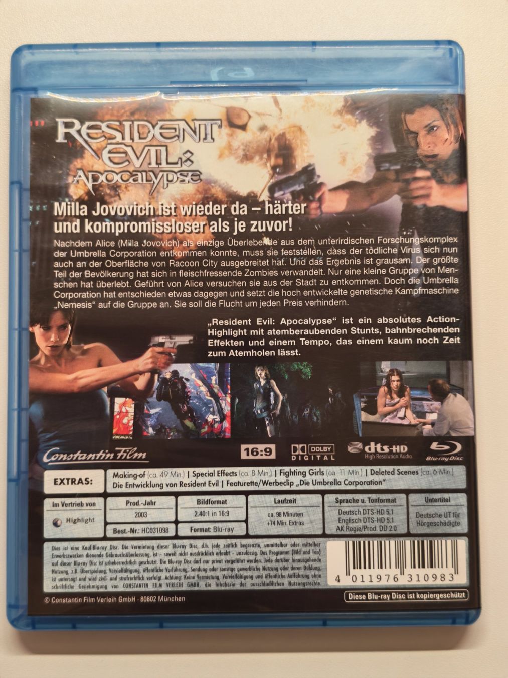 Alle DVDs: Resident Evil: Apocalypse – Gebraucht aus Liestal von Kratzilla 2