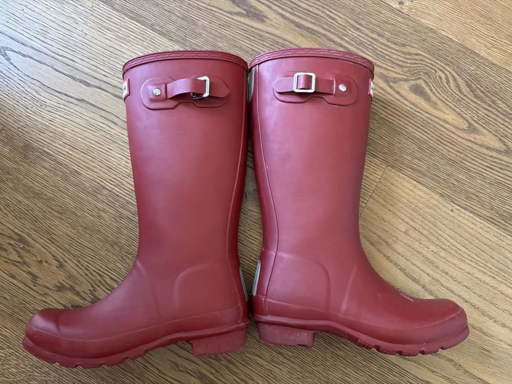 Hunter Gummistiefeletten Rot Kenzo X Hunter Wellington Gummistiefel Rot  FARFETCH DE