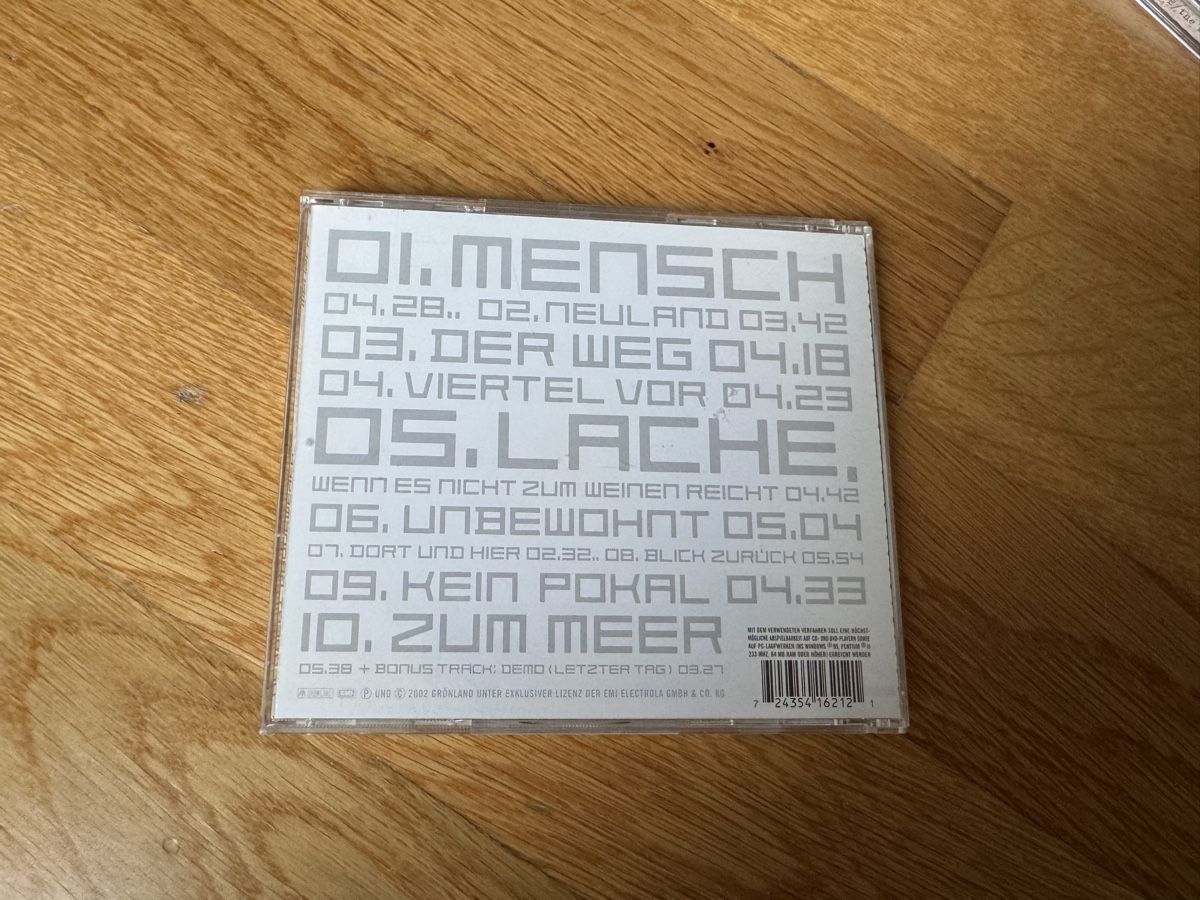 CD: Herbert Grönemeyer MENSCH CD 2002 – Usato da Zürich venduto da wtpooh 2