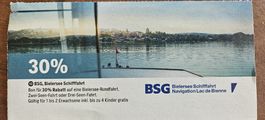 30% Rabatt auf Bielersee-Schifffahrt
