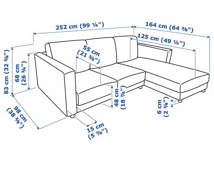 Divani: Vendo VIMLE divano Ikea 3 posti con chaise longue  – Usato da Sorengo venduto da JackBrown84 1