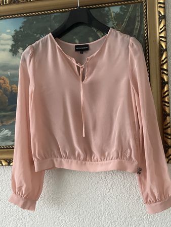 Emporio Armani Neuewertig Gereinigt Seidenbluse,Gr38,Top