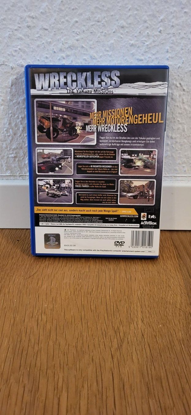 Sony Giochi: PS 2 - Wreckless The YaKuza Missions – Usato da Münsingen venduto da DigitaleSpielecke 1