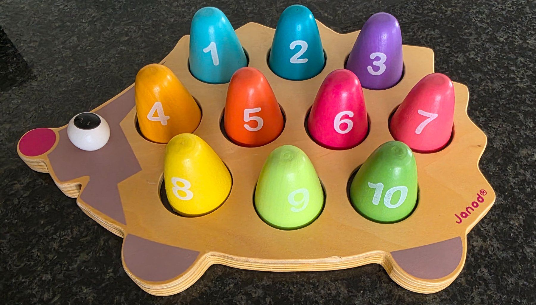 Janod Puzzle: Zahlen 1 - 10 / Puzzle aus Holz / Igel – Nuovo (secondo la descrizione) da Mümliswil venduto da muzimo