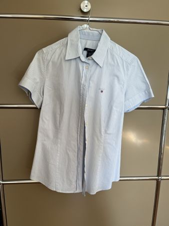 GANT Shirt Short Sleeve Blue Stripe Size S Ladies for Summer