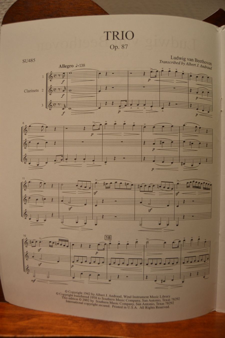 Libri: TRIO by Ludwig van Beethoven Opus 87 – Nuovo e nell'imballaggio originale da Büron venduto da Lizali 1