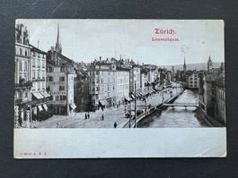 Postkarte Zürich Limmatquai ungelaufen (P38)
