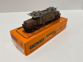 Bemo H0m 1255 Ge 6/6 Krokodil braun, 413, stark Bespielt