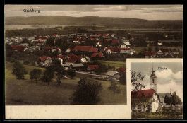 AK Kirchberg, Ortsansicht, Blick zur Kirche