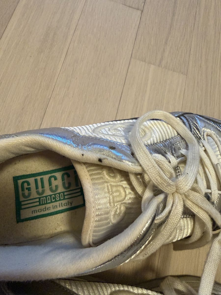 Gucci Scarpe da uomo: Gucci Mac80 Silver Sneakers - Timeless Style, Size 40 – Usato da Männedorf venduto da ScottNatalia 5