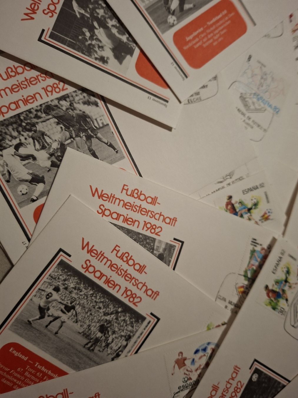 Alle Briefmarken: Weltmeisterschaft 1982 Spanien 37Briefe – Gebraucht aus Balgach von SIMEON27 2