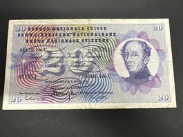 20 Fr.-Note Schweiz 1976