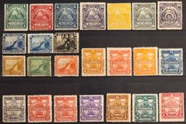 Nicaragua 1882-1890 Klassik Vulkan & UPU Posten MH mit Falz