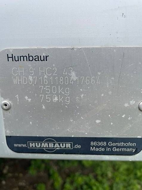 Rimorchi: Remorque alu Humbaur 750 – Usato da Lamboing venduto da tec_mf6f 3