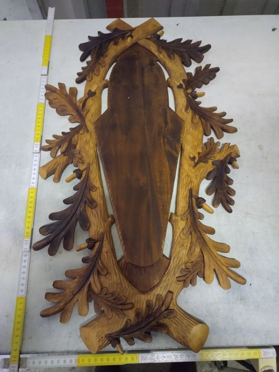 Geschnitztes Trophäenschild Hirsch | Kaufen auf Ricardo