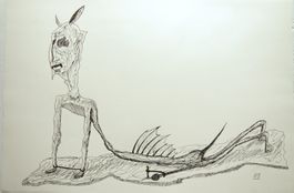 Serie 100 Zeichnungen, Kritzelfiguren, surreale, ~A3 Format