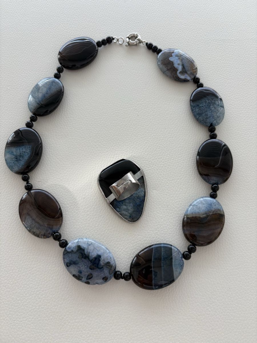 Altri gioielli: Agate necklace and ring – Usato da Lausanne venduto da oyu_hgg5 2