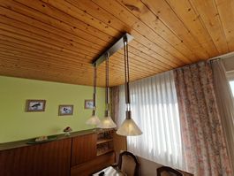 Elegante Hängeleuchte Chromstahl 3-flammig