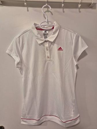 Adidas Tennis Poloshirt, Grösse S in Weiss/Pink (ungetragen)