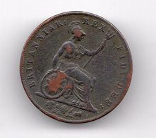 (1419) Great Britain, ½ Penny 1827, ss