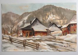 Malerei von H.G. Gerigk (Süddeutschland) 38x59cm auf Papier
