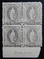 Schweiz Kat. 97A ** 4-Block 1907 Kat. 320 Fr.