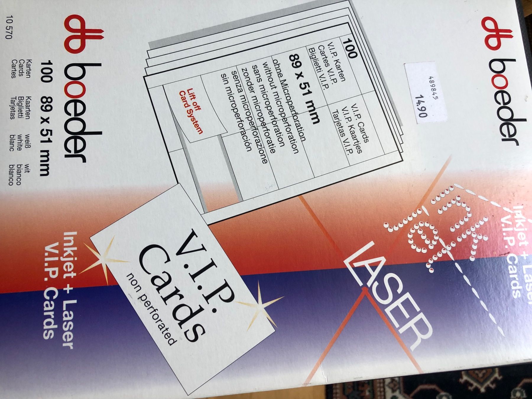 Cartoline: Inkjet und Laser V.I.P Cards – Usato da Zürich venduto da kakusB