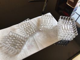 Ensemble de 5 petits plats creux en verre