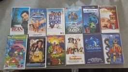 12x Kinderfilme auf VHS-Kassetten
