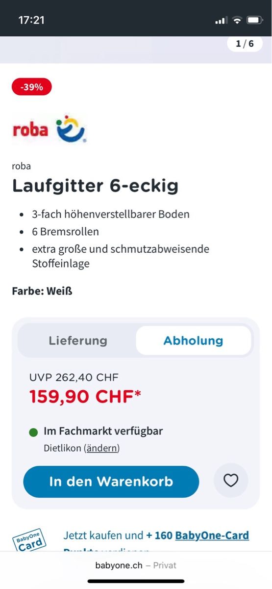 Box & Barriere di sicurezza: Roba Laufgitter 6-eckig Holz  – Usato da Bassersdorf venduto da Spread_Love_4_Games 3