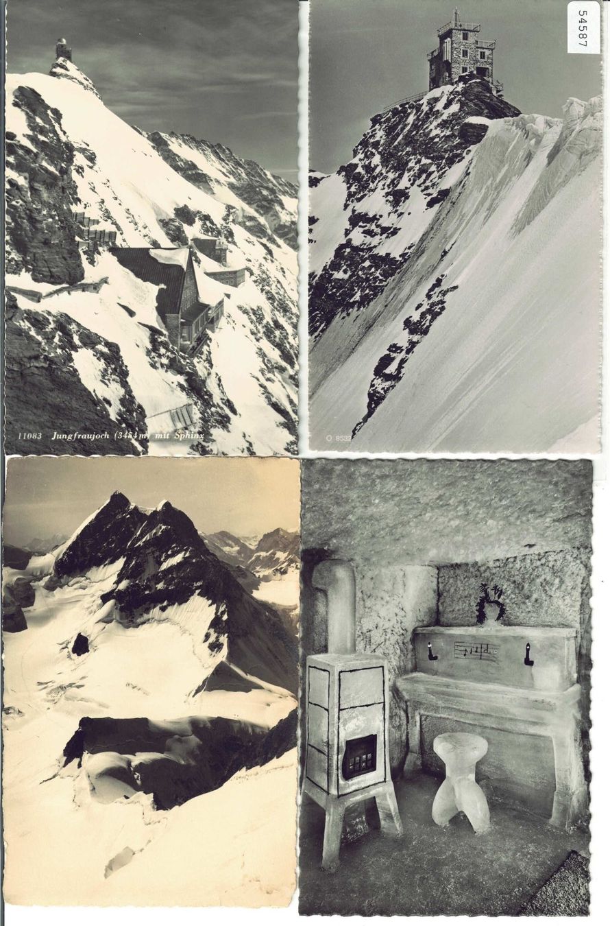 Cartoline postali: 4 AK - Jungfraujoch – Usato da Ettingen venduto da Kartenplanet