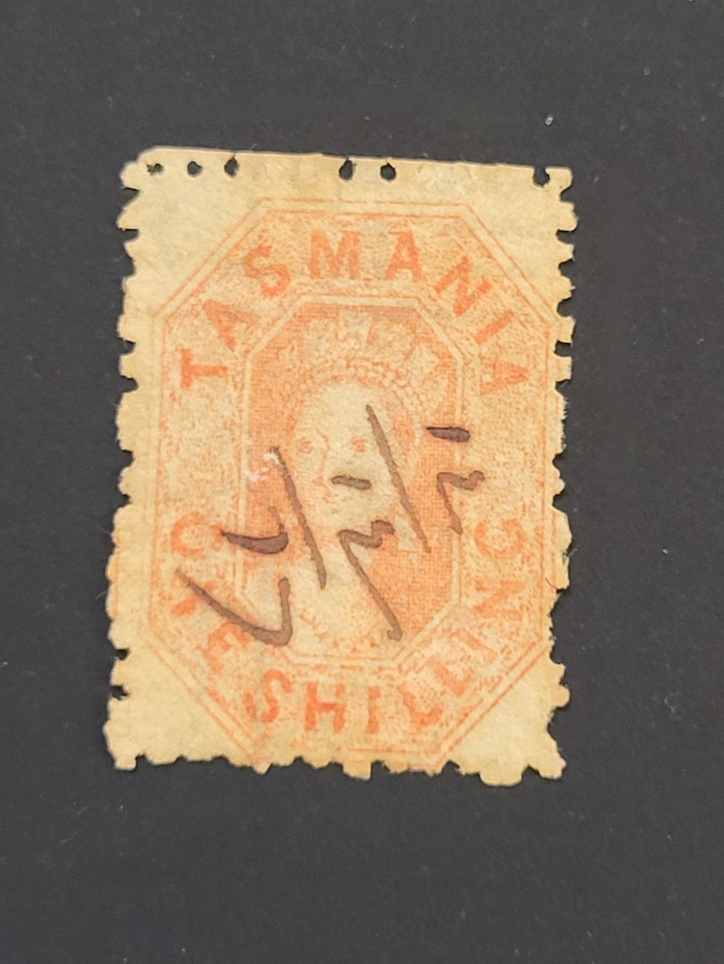 Tous les timbres: 1864-70, Tasmanien  -  One Shilling – D'occasion à stäfa par brandy66