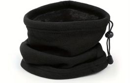 Warmer Fleece-Schlauchschal, schwarz