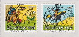 2012, Nr.1449+1450 "Yakari" mit Ersttags-Voll-Stempel.