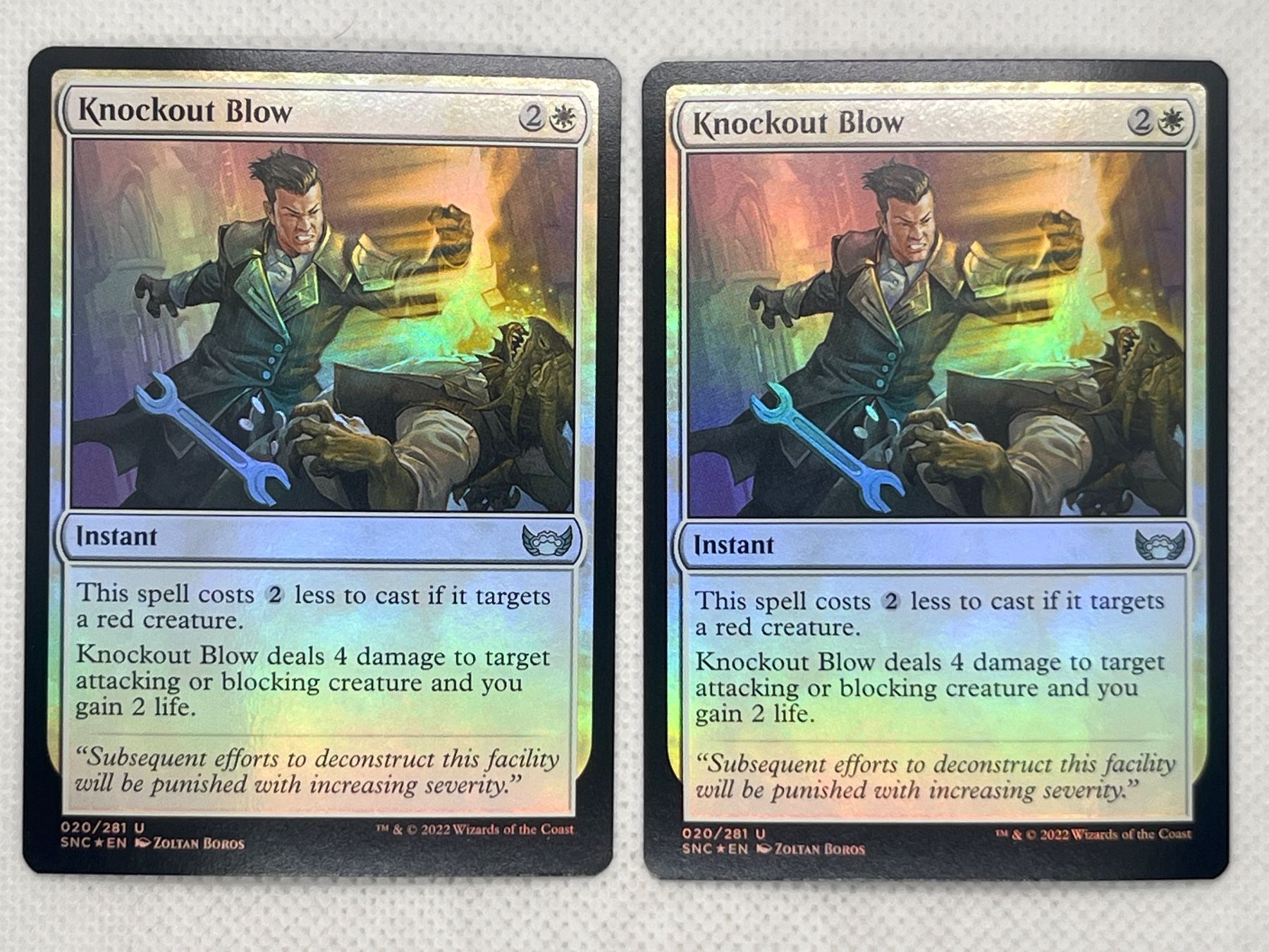 Magic The Gathering Carte collezionabili: 2x "Knockout Blow" Foil – Usato da Hinterkappelen venduto da Kim1992
