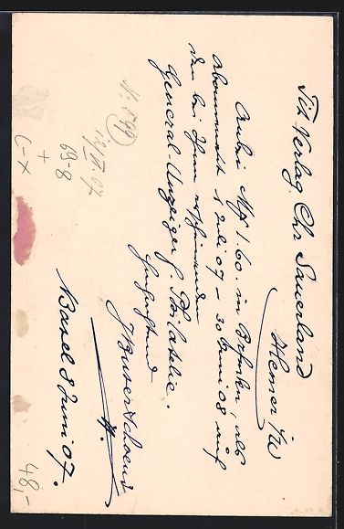Cartes postales: Basel, Zahnarztpraxis J. Buser-Schoeni – D'occasion à Berlin par bartko-reher 1