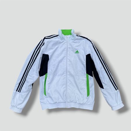 Adidas retro white sportswear track jacket retro fussball