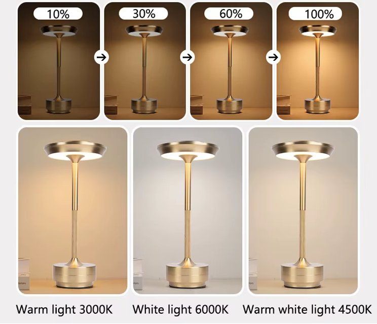 Lampade: Goldfarbe Modern LED-Tischlampe Touch Dimmbar – Nuovo e nell'imballaggio originale da Châtelaine venduto da topshop.switzerland 1