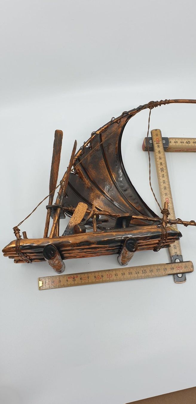 Figuren: Floss, Segelschiff, Kupfer und Messing Schiff – Gebraucht aus Emmen von Brockofsky 7