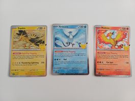 Pokemon 30th Celebration Zapdos Articuno Moltres