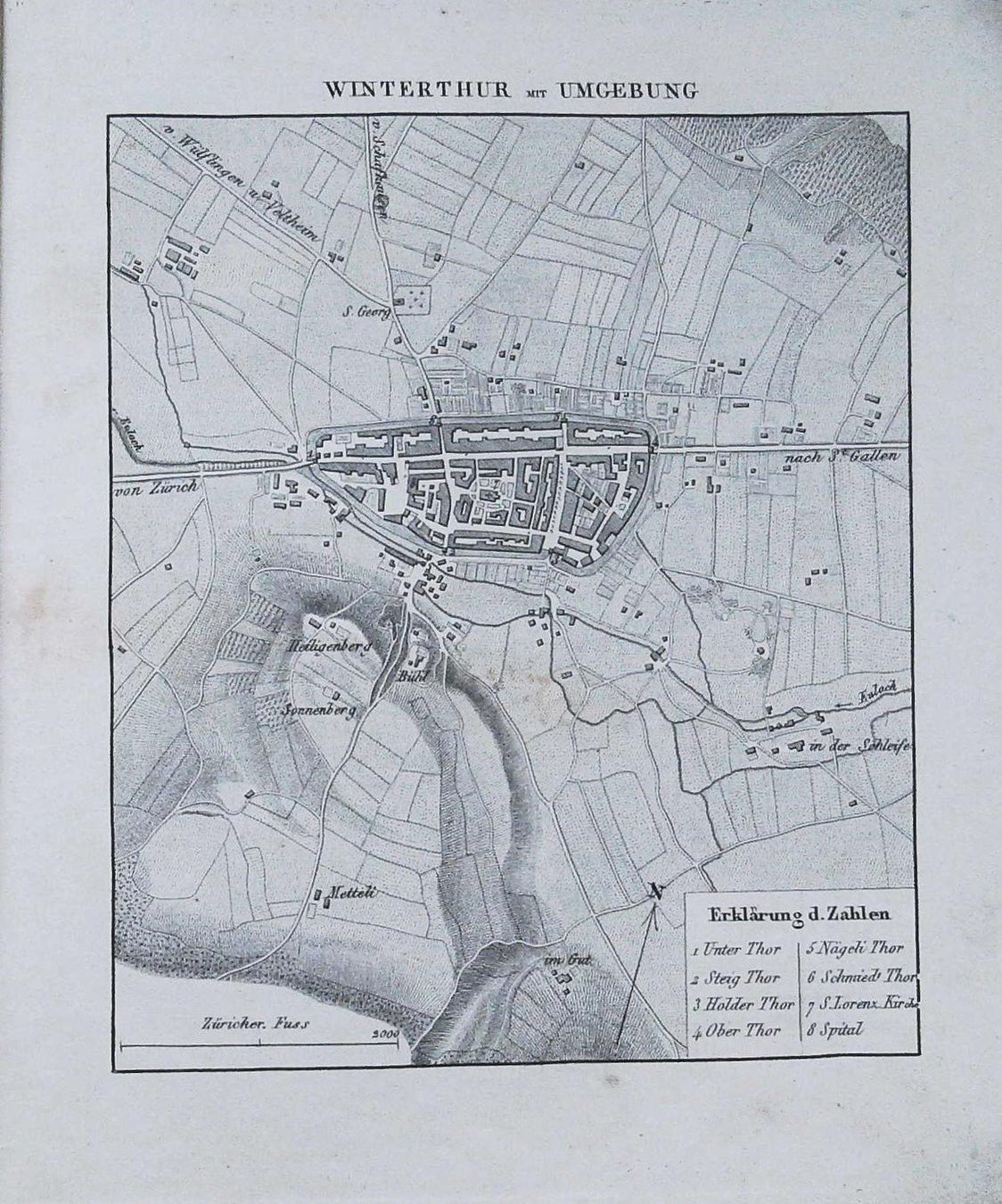 Stiche: Winterthur  Neujahrsblatt 1838 – Gebraucht aus Rafz von Helvet32